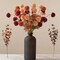 Fall Artificial Flowers Burnt Orange Kiku Eucalyptus Stems Faux Mums Floral Centerpiece Vase Arrangement Autumn Home Table Decor Bulk Bouquet